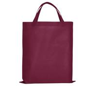 TEXXILLA 10er | 25er | 100er Pack PP-Tasche CLASSIC mit zwei kurzen Henkeln, Farbe:bordeaux, Größe:10 Stück