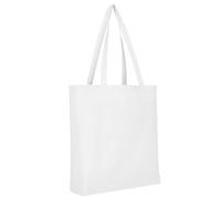 TEXXILLA 10er Pack Baumwolltasche - OEKO-TEX 100 zertifiziert | mit zwei langen Henkeln, Boden- und Seitenfalte | 38x42cm | Jutebeutel | Einkaufstasche | unbedruckt, Farbe:weiß, Größe:10 Stück