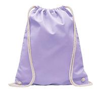 TEXXILLA Baumwoll Turnbeutel 38 x 46cm unbedruckt mit Kordelzug - 19 Farben - Jutebeutel OEKO-TEX® geprüft Gym Sack zum bemalen, Farbe:lavendel