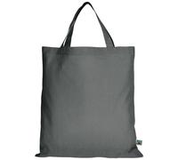 TEXXILLA Baumwolltasche in 14 Farben aus Fairtrade-zertifizierter Baumwolle | mit Zwei kurzen Henkeln | 38x42cm | Einkaufstasche | unbedruckt, Farbe:stahlgrau