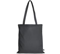 TEXXILLA Baumwolltasche in 14 Farben aus Fairtrade-zertifizierter Baumwolle | mit Zwei Langen Henkeln | 38x42cm | Einkaufstasche | unbedruckt, Farbe:anthrazit