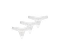 Teyli 3er Pack String Tanga Damen mit Zarter Spitze verziert - Strings & Tangas für Damen aus transparentem Mesh - Mehrfachpackung mit Komfortabler Passform