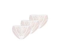 Teyli 3er Pack Unterwäsche Frauen Pantys Damen - Spitze Slips Damen-Unterhosen Damen Unterwäsche - Frauen Unterwäsche Pantys Women Slips aus Transparentem Netz Weiß 3XL