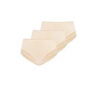 Teyli Damen 3er Pack Slip Taillenslip Baumwolle Hohe Taille Beige XXL