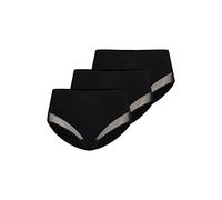Teyli Damen 3er Pack Slip Taillenslip Baumwolle Hohe Taille Schwarz XXL