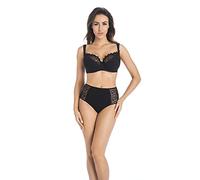 Teyli BH Damen - BH Bügel - Baumwolle BH - BH Halbgepolstert Bra - BH Grosse Grössen - BH Große Brüste - Komfort Starker Halt BH - Damen BHS Frauen Bra Schwarz 90F