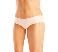 Teyli Damen Brazilian Slip Bambus Unterhosen Braziboo 3er Pack Beige L