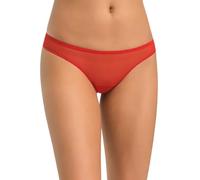 Teyli Damen Brazilian Slip Mesh Unterhosen mit Spitze Lacea Rot M