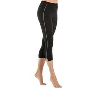 Teyli Leggings Damen mit Weißem Streifen - Leggins 3/4 Damen Baumwolle - 3/4 Leggings Damen mit Hoher Taille - Yogahose Damen 3/4 - Leggings Damen 3/4 Leggings Athletico Schwarz XS
