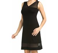 Teyli Nachthemd aus Viskose und Mesh Betti Schwarz XS