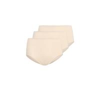Teyli Slip Damen 3er Pack Baumwolle zum Kaschieren von Unvollkommenheiten - Bikinis & Taillenslips für Damen - Slips Baumwolle Damen - Slip Baumwolle Frauen Beige 4XL