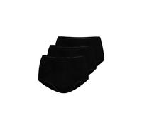 Teyli Slip Damen 3er Pack Baumwolle zum Kaschieren von Unvollkommenheiten - Bikinis & Taillenslips für Damen - Slips Baumwolle Frauen - Pantys Cotton Women Schwarz M