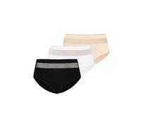 Teyli Slip Damen aus Transparentem Mesh - Bikinis & Taillenslips für Damen - Taillenslip Damen mit Baumwollfutter 3er Pack