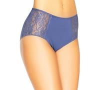 Teyli Slip Damen Baumwolle zum Kaschieren von Unvollkommenheiten - Bikinis & Taillenslips für Damen - Slips Baumwolle - Slip Frauen mit Spitze Verziert Blau XS