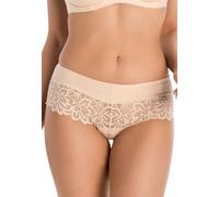 Teyli Slips Damen mit Spitzenbesatz - Damen Unterwäsche - Brasilianisch geschnittene Slip Damen (DE/NL/SE/PL, Alphanumerisch, L, Regular, Regular, Beige)