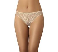 Teyli Damen Slip Mesh Unterhosen mit Spitze Beige L