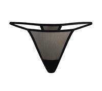 Teyli Damen Tanga String aus Mesh - String Damen Tanga String Damen - String Damen Tanga Dessous - Strings Damen Schwarz L/XL
