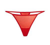Teyli Damen Tanga String aus Mesh - String Damen Tanga String Damen - String Damen Tanga Dessous - Strings Damen Rot S/M