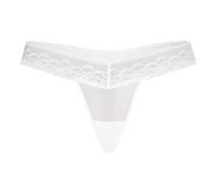 Teyli String Tanga Damen mit Zarter Spitze Verziert - Strings & Tangas für Damen aus Transparentem Mesh aus Transparentem Mesh mit Angenehmer Passform Weiß S