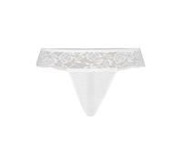 Teyli String Tanga Damen mit zarter Spitze verziert - Strings & Tangas für Damen aus Transparentem Mesh - Tanger (DE/NL/SE/PL, Alphanumerisch, L, Regular, Regular, Weiß)