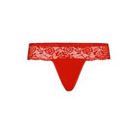Teyli String Tanga Damen mit zarter Spitze verziert - Strings & Tangas für Damen aus Transparentem Mesh - Tanger (DE/NL/SE/PL, Alphanumerisch, L, Regular, Regular, Rot)