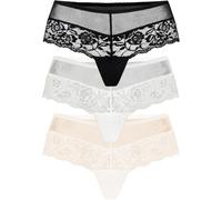 Teyli Unterhosen Damen Baumwolle - Brazilian Unterwäsche Frauen- Pantys Damen - Damen Unterwäsche 3er Pack (DE/NL/SE/PL, Alphanumerisch, L, Regular, Regular, Black/White/beige)