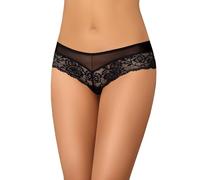 Teyli Unterhosen Damen mit Spitze - Brazilian Unterwäsche Frauen mit Mesh - Pantys Women mit Blumenmotiven - Damen Unterwäsche Bequeme für den Alltag - Panties Women Schwarz XXL