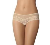 Teyli Unterhosen Damen mit Spitze - Brazilian Unterwäsche Frauen mit Mesh - Pantys Women mit Blumenmotiven - Damen Unterwäsche Bequeme für den Alltag - Panties Women Beige XXL