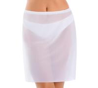 Teyli Unterrock Damen - Unterrock Damen kurz- Unterrock Damen Knielang - Petticoat Kleid Angenehm für den Körper Weiß L