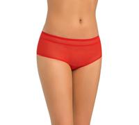 Teyli Women's Knickers Mesh Briefs Floral Lace Full Comfort Breathable Stretchy Panties Nano Color Red Size 18