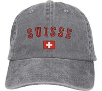 TeysHa Baseballkappe Snapback Sonnenhut Unisex Baseball Cap Herren Washed Baseball Cap Swiss Trucker Snapback Caps Papa Hut Golf Hüte mit Flagge Geschenk Männer Frauen