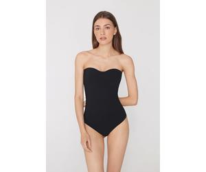 Tezenis Body Mit Bandeau-bh Und Print Natural Lifting 2-in-1 Frau Schwarz L