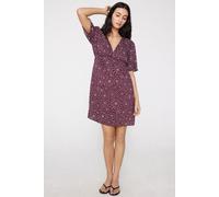 Tezenis Kurzes Kleid Aus Viskosetuch Mit Kurzen Ärmeln Frau Violett L