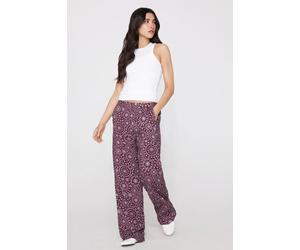Tezenis Lange Gerade Geschnittene Hose Aus Viskosetuch Frau Violett M