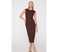 Tezenis Midi-kleid Mit Raffung Crinkle Frau Braun L