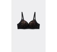 Tezenis Wattierter Push-up-bh Berlin Velvet Noir Frau Schwarz 1B