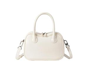 TFAOYS Handliche Bowlingtasche PU Leder Umhängetasche für Damen, quadratische Schultertasche mit verstellbarem Riemen für Arbeit und Reisen, PU Leder Umhängetasche