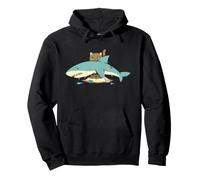 TFS Haifischfänger-Katze - niedliche lustige Katze und Fisch Pullover Hoodie