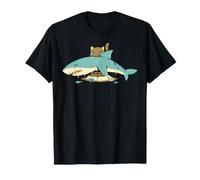 TFS Haifischfänger-Katze - niedliche lustige Katze und Fisch T-Shirt