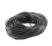TGDGFKIAS Lederkette, Runde Tangas Aus Rindsleder for Die DIY-Schmuckherstellung, Mehrfarbig, 1-6 Mm X 2-5 M(Black,1mm X 5meters)