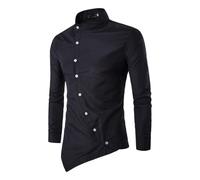 TGHYagk Herren Langarm Stretch Hemd Bügelfrei Business Casual Button Down Hemden Herren Freizeithemd Langärmliges Hemd Regular Button Down Hemd Herren Langarmhemd mit schräger Knopfleiste