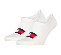 Tommy Hilfiger Unisex Footie Socken, Weiß, 39/42 (2er Pack)