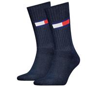 Tommy Hilfiger Unisex Crew Socken, Marineblau, 39/42 (2er Pack)