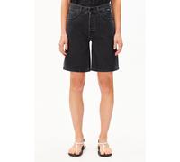 THAALINA MID WAIST JEANS-SHORTS | 100% recycelte Baumwolle - schwarz (31)