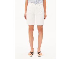 THAALINA MID WAIST JEANS-SHORTS | 100% recycelte Baumwolle - weiss (28)