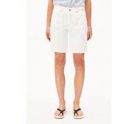 THALINAA MID WAIST JEANS-SHORTS | 100% recycelte Baumwolle - weiss (30)
