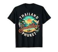 Thailand Sawadee Phuket Sonnenuntergang im tropischen Reiseinselstil T-Shirt