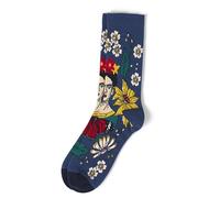 Thalia Socken „Frida Kahlo“, blau, Gr. 35-38