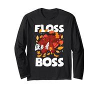 Thanksgiving-Zahnseide Like A Boss, Türkei, Pilgrim, für Jungen, Mädchen, Kinder Langarmshirt