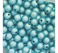 THAYLA 60/100/200/300/600 Stück 4-30 mm Magic Pearls Original, 3D-Illusion reflektierende Magic Perlen, Wunderperlen, Acrylperlen für die Armbänder Schmuckherstellung(Türkis, 6mm 300Stk)